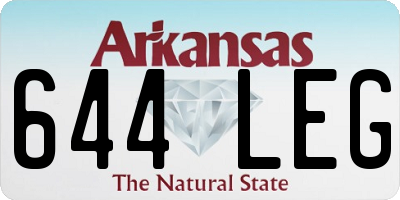 AR license plate 644LEG