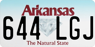 AR license plate 644LGJ