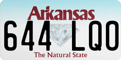 AR license plate 644LQO