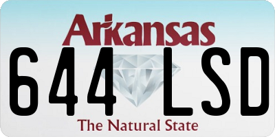AR license plate 644LSD