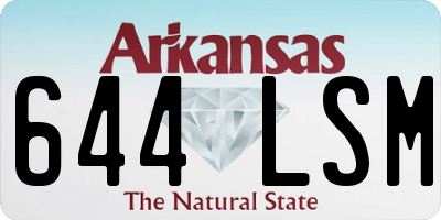 AR license plate 644LSM