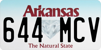 AR license plate 644MCV