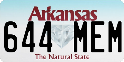 AR license plate 644MEM