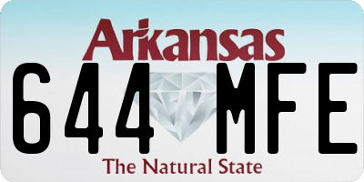 AR license plate 644MFE