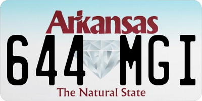 AR license plate 644MGI