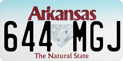 AR license plate 644MGJ