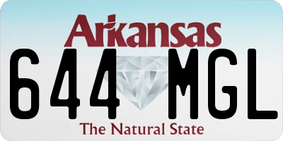 AR license plate 644MGL