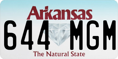 AR license plate 644MGM