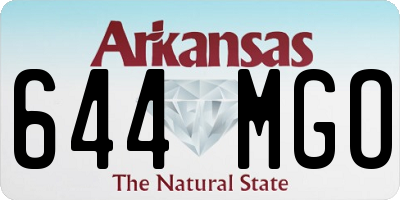 AR license plate 644MGO