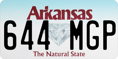 AR license plate 644MGP