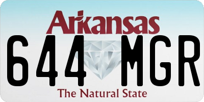 AR license plate 644MGR