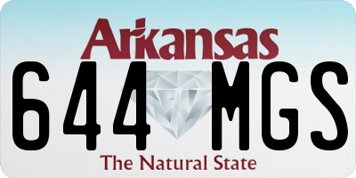 AR license plate 644MGS