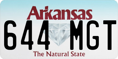 AR license plate 644MGT