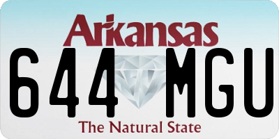 AR license plate 644MGU