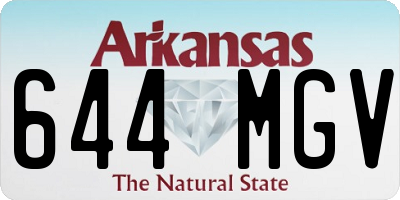 AR license plate 644MGV