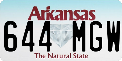 AR license plate 644MGW