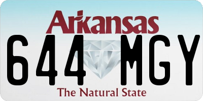 AR license plate 644MGY