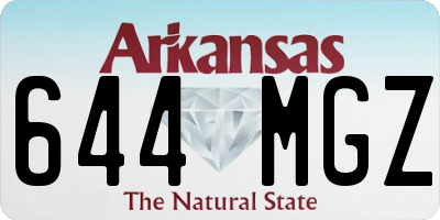 AR license plate 644MGZ