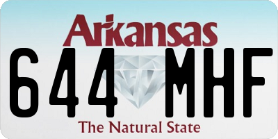 AR license plate 644MHF