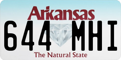 AR license plate 644MHI