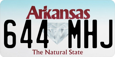 AR license plate 644MHJ