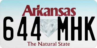 AR license plate 644MHK