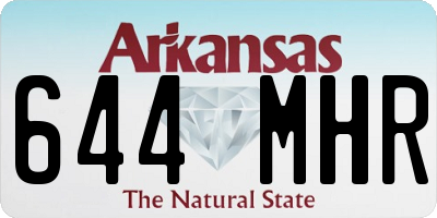 AR license plate 644MHR