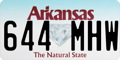 AR license plate 644MHW