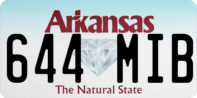 AR license plate 644MIB