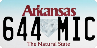 AR license plate 644MIC