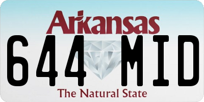 AR license plate 644MID