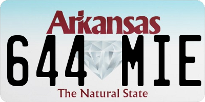 AR license plate 644MIE