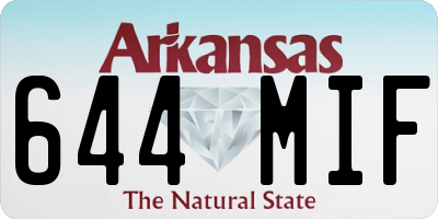 AR license plate 644MIF