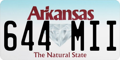 AR license plate 644MII