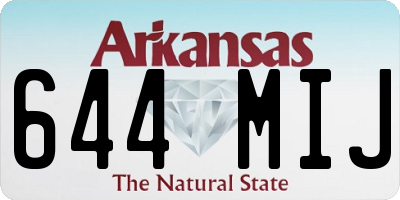 AR license plate 644MIJ