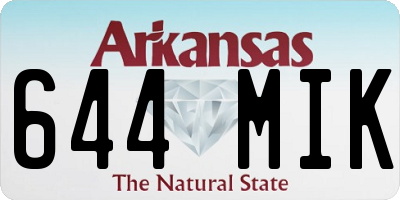 AR license plate 644MIK