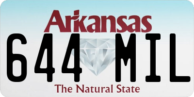 AR license plate 644MIL