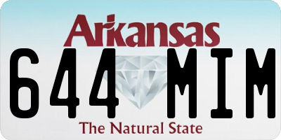 AR license plate 644MIM