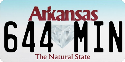 AR license plate 644MIN