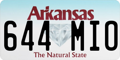 AR license plate 644MIO