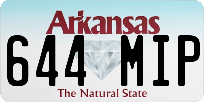 AR license plate 644MIP