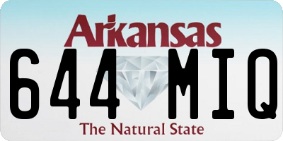 AR license plate 644MIQ