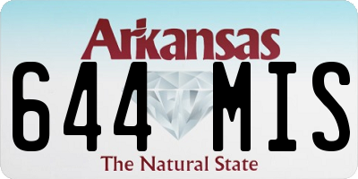 AR license plate 644MIS