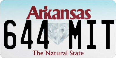 AR license plate 644MIT