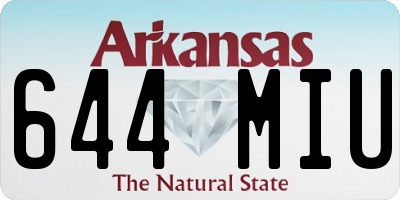 AR license plate 644MIU