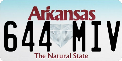 AR license plate 644MIV