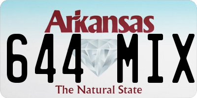 AR license plate 644MIX