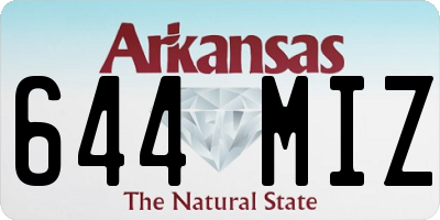 AR license plate 644MIZ