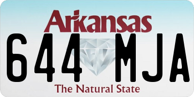 AR license plate 644MJA