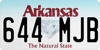 AR license plate 644MJB